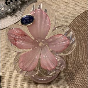 Arte Lavorazione vintage art pink bud vase